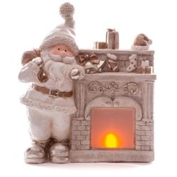 Decoration Xecco 19105, Santa by the fireplace, LED, 3xAAA
