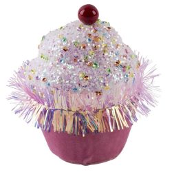   Dekoráció MagicHome Candy Line,muffin, rózsaszín, 7x7x11 cm, akaszthatós