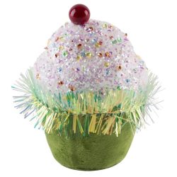   Dekoráció MagicHome Candy Line, muffin, zöld, 7x7x11 cm, akaszthatós