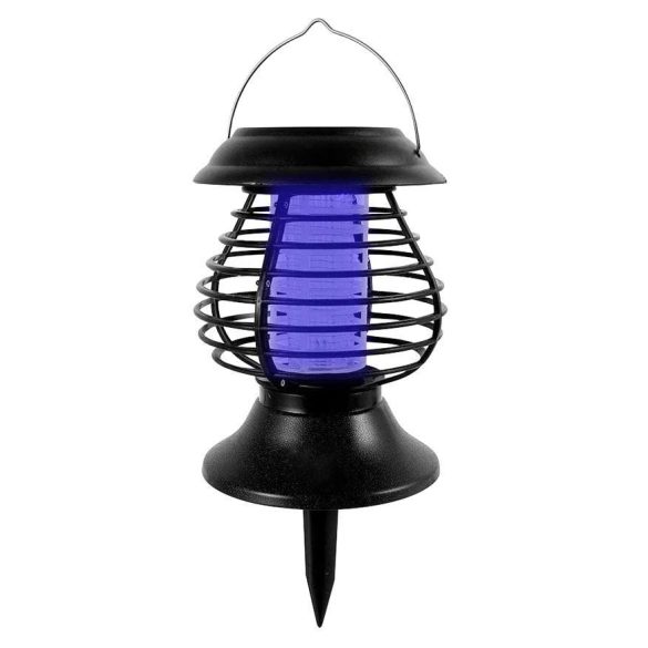 Napelemes lámpa, rovarriasztó, UV LED, 13x31 cm