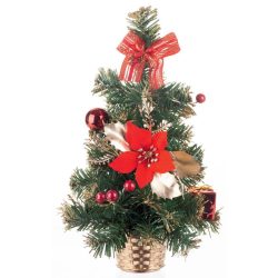   Karácsonyfa MagicHome Karácsony, feldíszítet, piros, 30 cm