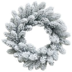 Koszorú MagicHome Karácsony, természeti, havas, 45 cm