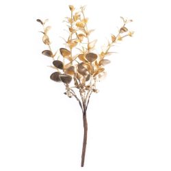 Gally MagicHome Karácsony, eukalyptusz, arany, 15 cm