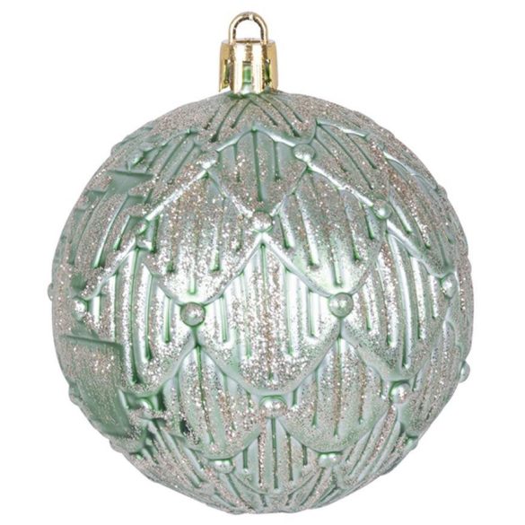 MagicHome karácsonyi gömbök, 12 db, 8 cm, rózsaszín-zöld, karácsonyfára