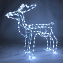   MagicHome karácsonyi dekoráció, Rénszarvas, 144 LED hideg fehér, 230 V, 50 Hz, kültér, 59 x 27,5 x 6