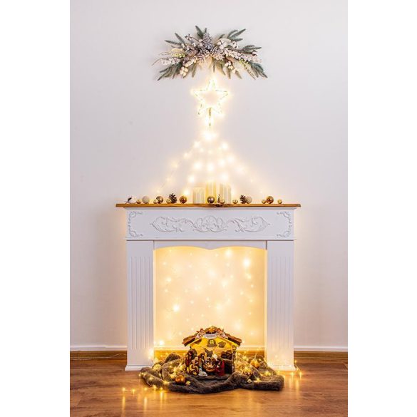 MagicHome karácsonyi dekoráció, Üstökös, 240 LED meleg fehér, 10 funkció, IP 44, külső, 5 x 3,9 m