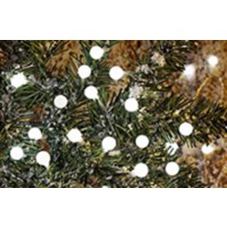   Lánc MagicHome Karácsony Cherry Balls, 100 LED hideg fehér, IP 44, 8 funkció, megvilágítás, L-9,90 m