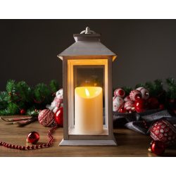   MagicHome karácsonyi lámpa, LED, 3x AAA, műanyag, fehér, 14 x 14 x 33 cm