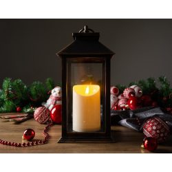   MagicHome karácsonyi lámpa, LED, 3x AAA, műanyag, barna-rézszínű, 14 x 14 x 33 cm