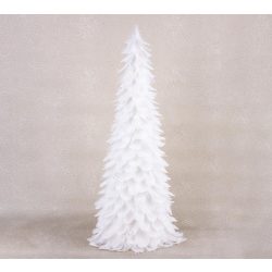   MagicHome karácsonyi dekoráció, Karácsonyfa pehelyből, fehér, 24 x 60 cm