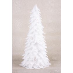   MagicHome karácsonyi dekoráció, Karácsonyfa pehelyből, fehér, 22 x 46 cm
