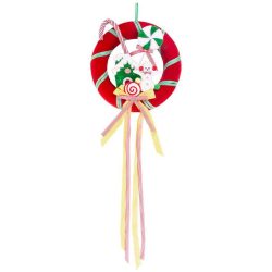   MagicHome Candy Line karácsonyi dekoráció, Candy Line Koszorú, 40 x 95 cm