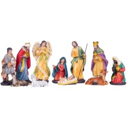   MagicHome karácsonyi dekoráció, Betlehemi figurák, 11 db, poligyanta