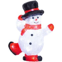   MagicHome karácsonyi dekoráció, Hóember, 30 LED hideg fehér, akril, IP 44, kültér 22 x 14 x 30 cm