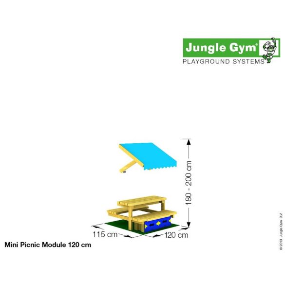 Kerti játszótér - Jungle Gym Mini Picnic modul 160