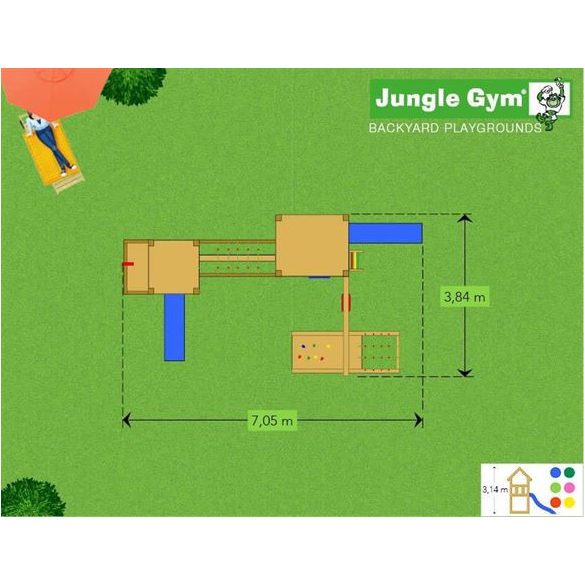 Kerti játszótér - Jungle Gym Paradise 5 játszótornyok