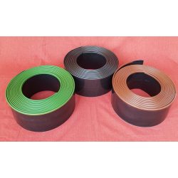   Ágyásszegély (ABS) tekercsben díszcsíkkal (dekoratív) - zöld