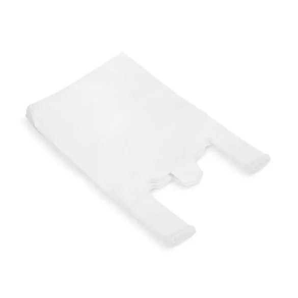 Nylon zacskó füles, fehér szatyor 3. extra 400+2x100x600x0,017mm