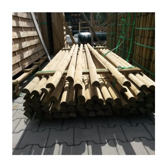 Felületkezelt felezett rúdfa kerítéselemekhez - 7 x 250 cm