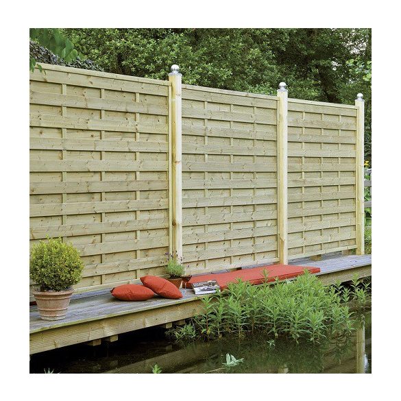 Barcelona sűrű bordázatú lamellás kerítéselem - 1. osztályú minőség - 90 x 180 cm