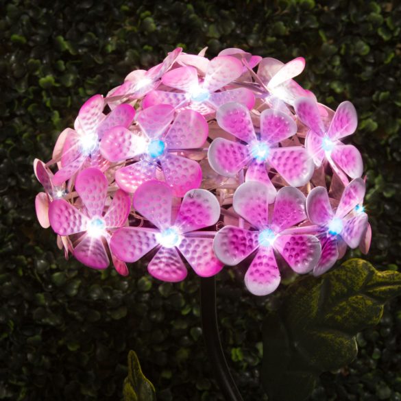 LED-es szolár virág - leszúrható, fém -