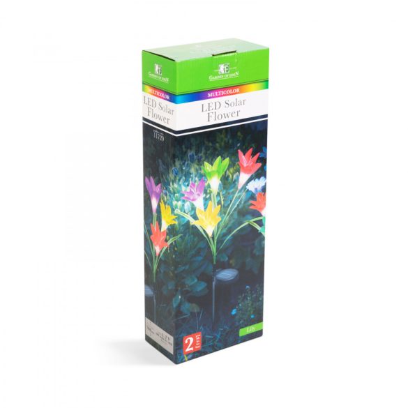 Leszúrható szolár virág - RGB LED - 75 cm - 2 db / csomag