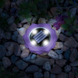   LED-es leszúrható szolár lámpa - lila - hidegfehér - 11,5 x 2,3 cm