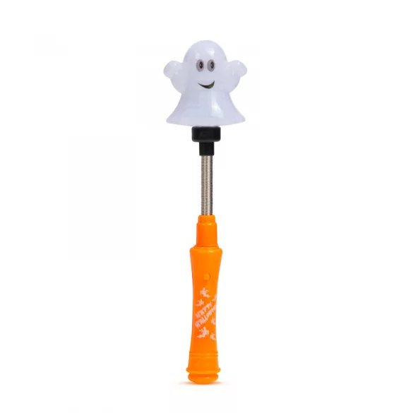 Halloween-i LED lámpa - rugós szellem - elemes