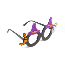 Halloween-i party szemüveg - boszorkány kalap