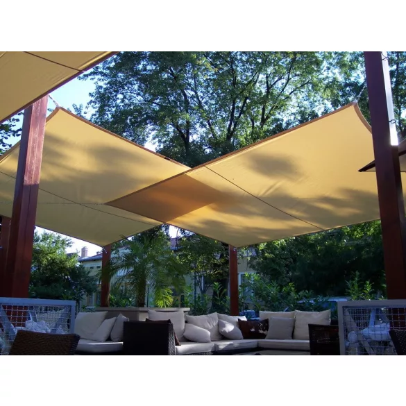 Napvitorla - Háromszög 7x7x7 m PRÉMIUM - homok