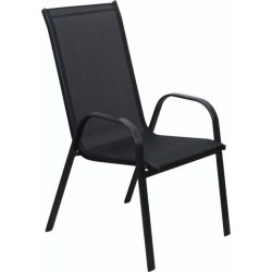 XT1012C fém kerti szék - fekete