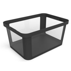   ROTHO Albris 45 literes műanyag tároló doboz - fekete/átlátszó