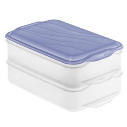   ROTHO  Rondo 2 x 1,35 literes műanyag ételhordozó - átlátszó/kék