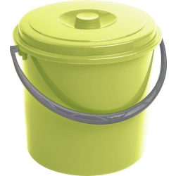 CURVER műanyag háztartási vödör fedéllel 10 L - zöld