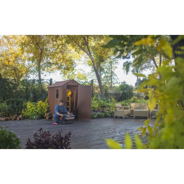 KETER DARWIN 4x6 műanyag kerti ház, tároló - barna
