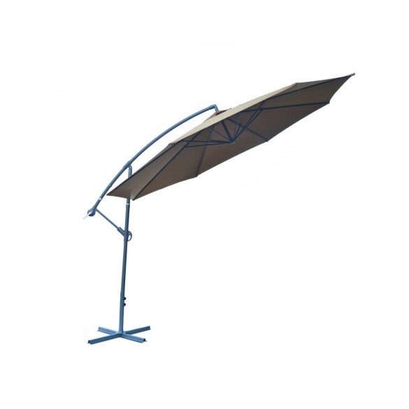 8080 függő napernyő, hajtókarral - bézs - ø 350 cm