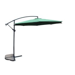 8080 függő napernyő, hajtókarral - zöld - ø 350 cm