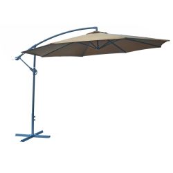 8080 függő napernyő, hajtókarral - barna - ø 350 cm