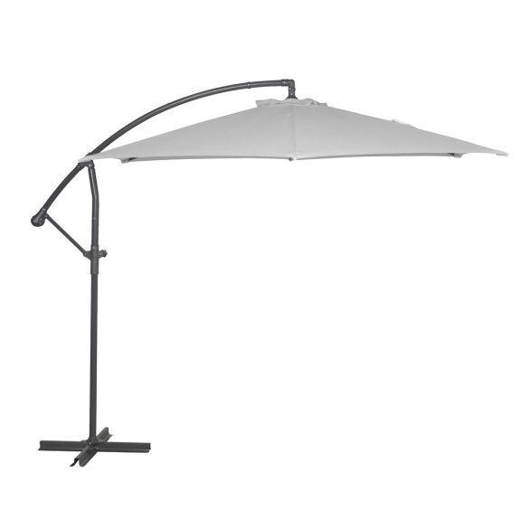 FREE POLE függő napernyő, hajtókarral - szürke - ø 300 cm