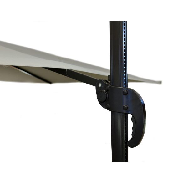 CANTIELVER függő napernyő, hajtókarral - szürke - 270 x 270 cm