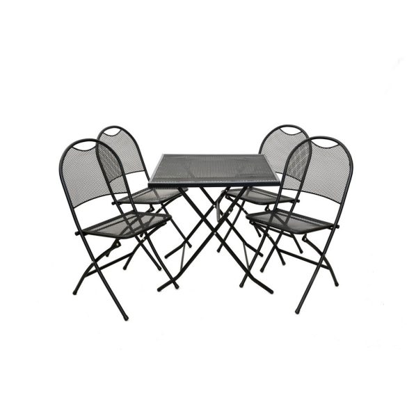 ZWMT-70F fém kerti összecsukható asztal - fekete