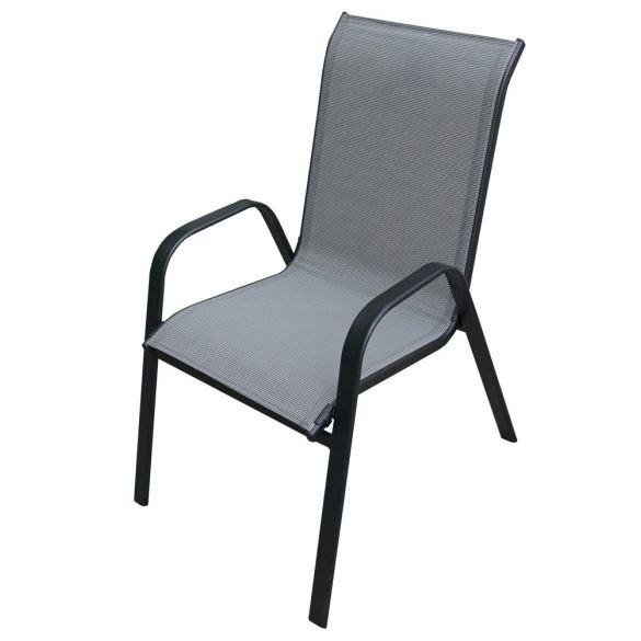 ZWMT-83 SET fém kerti asztal, fekete, 6 db székkel