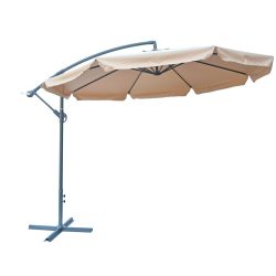   ROJAPLAST Exclusive függő napernyő hajtókarral, bézs - ø 300 cm