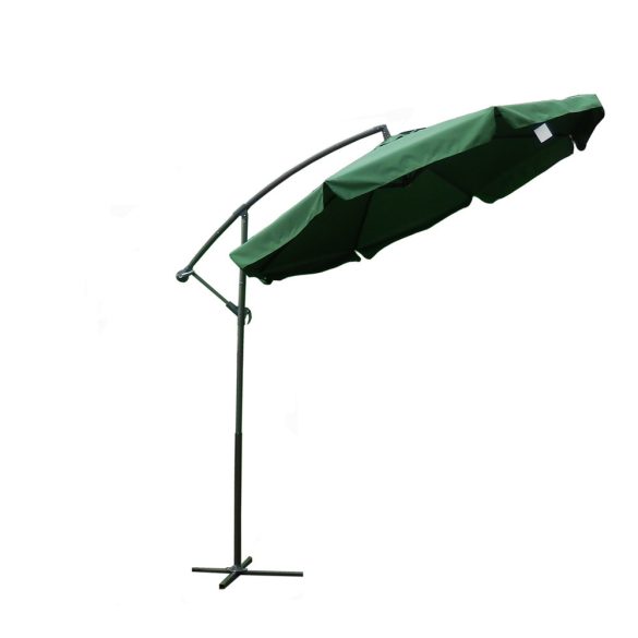 EXCLUSIVE függő napernyő hajtókarral, zöld - ø 300 cm - vízálló