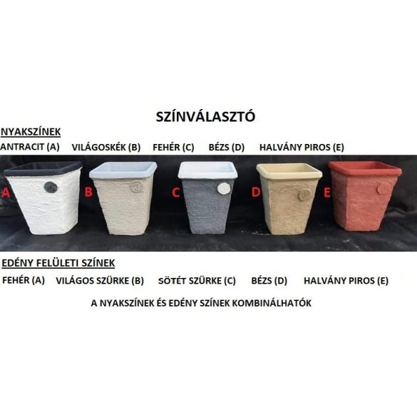 Segovia kaspó 38 x 38 x 46 cm - L34