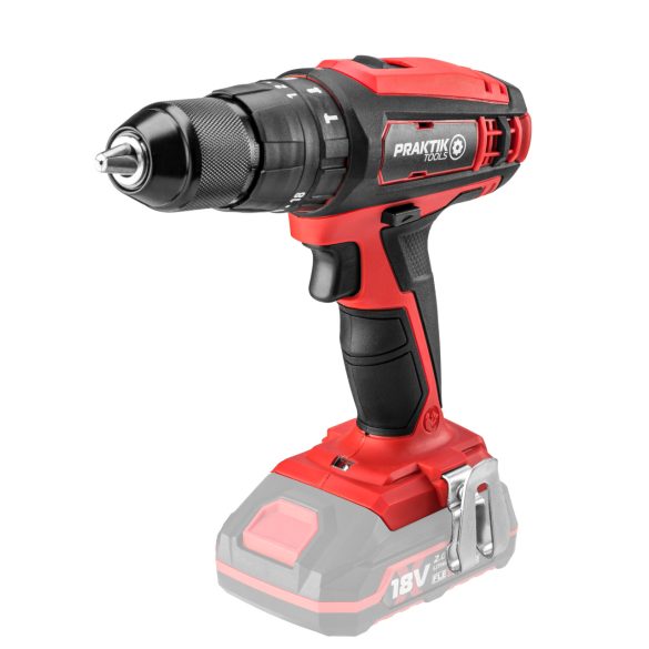 Akkus ütvefúró Praktik Flexpower System 18V, LI-Ion, 2-13mm, 40Nm, akku nélkül /PTQ094