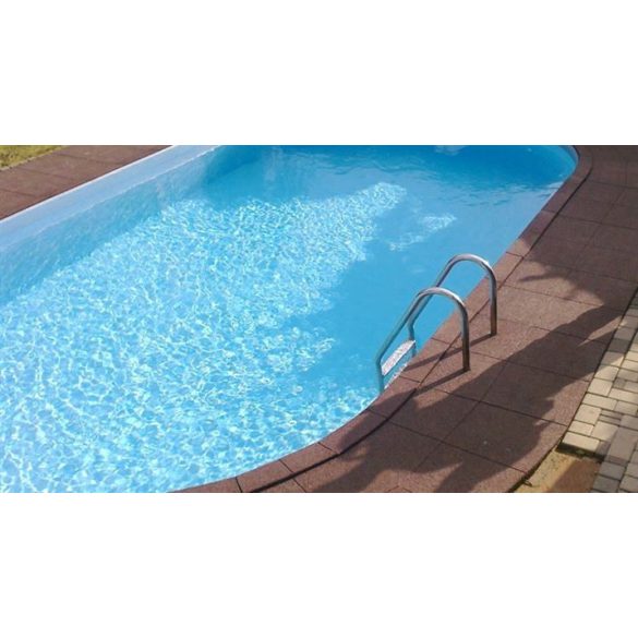 Esésvédő gumilap - 2x50x50 cm vörös