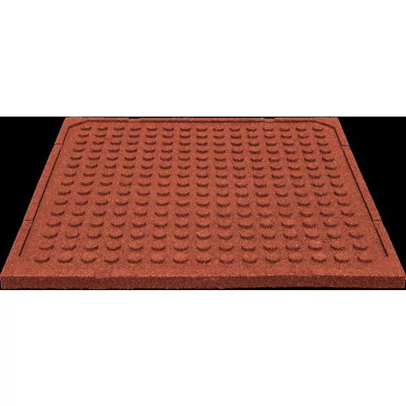 Esésvédő gumilap - 4x100x100 cm vörös