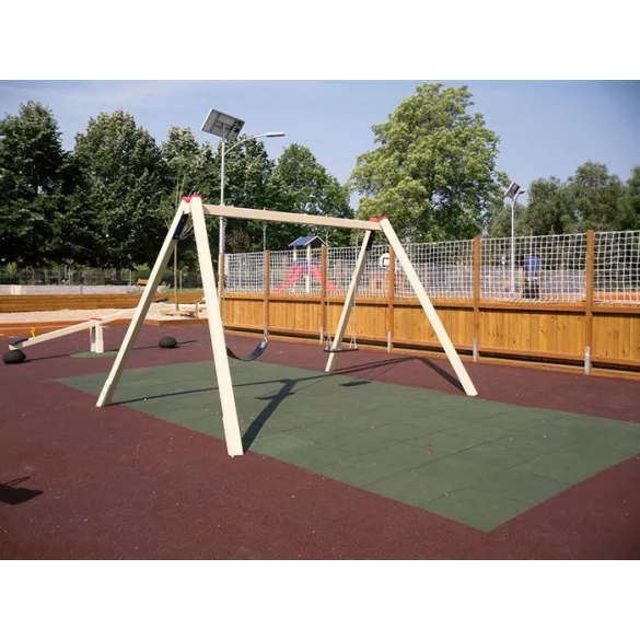 Esésvédő gumilap - 5x100x100 cm vörös