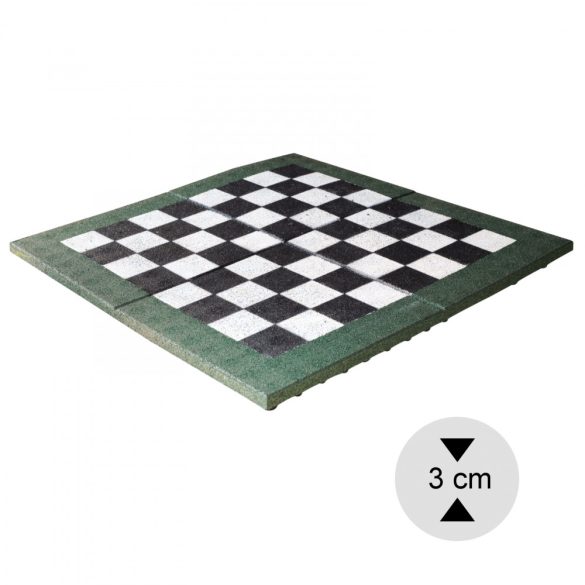 Gumilap sakk pálya ReFlex mini - 3x100x100 cm fekete